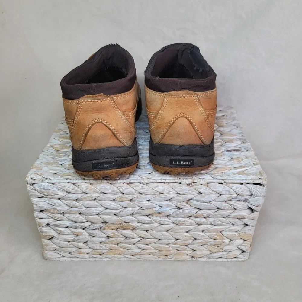 L.L. Bean Men's Storm Chaser Boots Size 9M Leather Upper Fisherman Nautical Rain